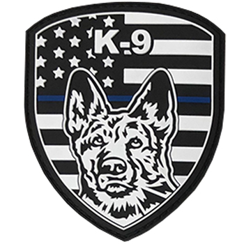 K-9 Shield Thin Blue Line PVC Patch
